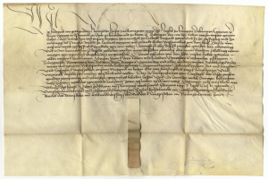 Ein vergilbtes, altes Stück Papier mit schwarzer Handschrift, ein Schreiben der deutschen Regierung, das die Freigabe eines Gesuchs für den Tod eines Mannes anfordert.